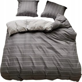 Ágyneműhuzat 200x220 Kétoldalas Pamut Szatén GierekHoff Szett 3 részes Sz/csíkos