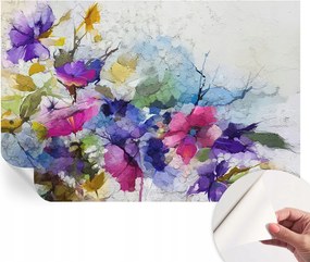 Design fali fotótapéta öntapadós absztrakt virágok 104x70