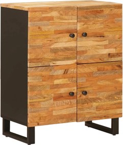 vidaXL Oldalsó szekrény tárolóval Barna 60 x 33 x 75 cm Tömör Mangófát