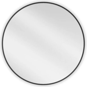 Mexen Loft kerek fürdőszobai tükör 70 cm, fekete keret - 9850-070-070-000-70