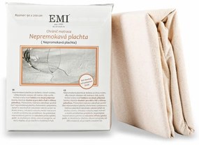 EMI krémszínű vízhatlan lepedő gumiszalaggal