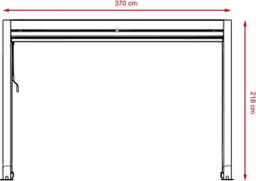 Redőny a 4 M-es bioklimatikus pergolához