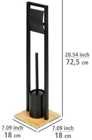 WENKO 24751100 - WC szett BAMBU⁠SA 18x72,5 cm fekete/barna