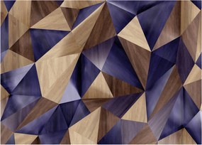 Kép - 3D fa háromszögek (70x50 cm)