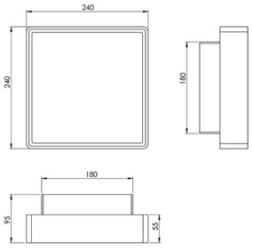Fabas 3225/61/102 - OBAN technikai lámpa s érzékelővel 1xE27/42W/230V IP65