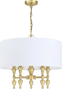 Cosmolight AUSTIN P05197BR-WH Csillár 5x40W/E14 IP20