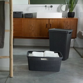 Curver szennyeskosár Jute 58 l, sötét szürke