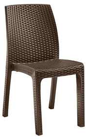 Vanda műanyag kerti szék barna