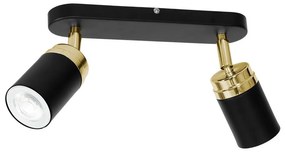 Spotlámpa RENO 2xGU10/8W/230V fekete/arany