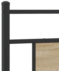 sonoma tölgy színű szerelt fa és acél fejtámla 100 cm