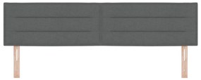 Fejtámla Vonalas Design Sötétszürke 180 cm Szövet