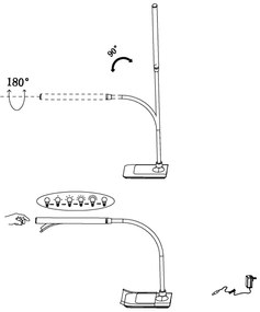 Eglo 96435 - LED Asztali lámpa LAROA LED/3,5W/230V fehér