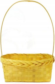 Téglalap alakú kosár sárga Húsvéti Karácsonyi kompozíció