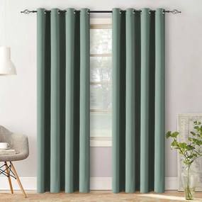 Szürkészöld OXFORD függöny 140x250 cm Felfüggesztés: Hullámos sínszalag