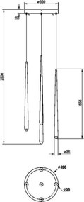 Maytoni Cascade MOD132PL-L30BSK 1x31W/LED 2250lm IP20
