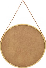 Aranyszínű fali tükör szíjjal 60 cm