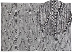 Fekete és fehér pamutszőnyeg 160 x 230 cm TERMAL Beliani