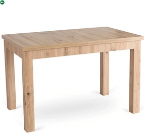 szett étkezőasztal SKUBI 120-160 cm artisan tölgy és 4 szék RODRI bézs