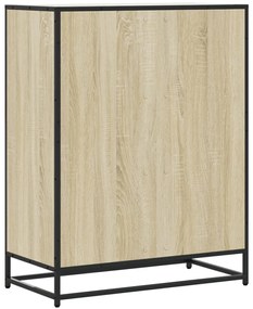 vidaXL sonoma tölgy színű szerelt fa és fém cipőszekrény 75x38x97,5 cm