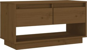 vidaXL mézbarna tömör fenyőfa TV-szekrény 74 x 34 x 40 cm