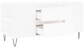 fehér szerelt fa dohányzóasztal 102x44,5x50 cm