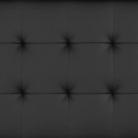 Fekete bőrutánzat kinyitható kanapé 191 cm Maine – Støraa