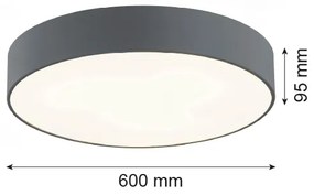 Argon 2083 - DARLING mennyezeti lámpa 5xE27/15W/230V, 60 cm, szürke