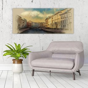 Kép - Moyka, folyó, St. Petersburg, Oroszország (120x50 cm)