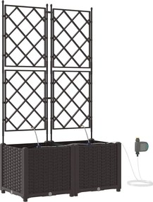 vidaXL Kerti cserép 2 pcs Barna Acél