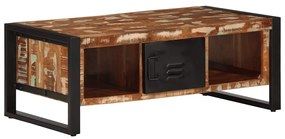 Dohányzóasztal többszínű 90x50x36cm tömörfa újrahasznosított fa