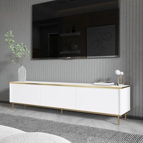 TV szekrény Imaj - White, Gold
