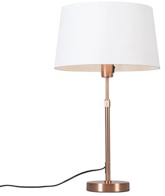 Asztali lámpa réz árnyalatfehér 35 cm-rel állítható - Parte