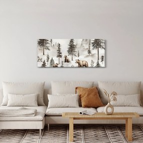 Kép - Erdő medvékkel (120x50 cm)