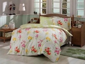 Török pamut ágyneműhuzat 160x200 scarlet green