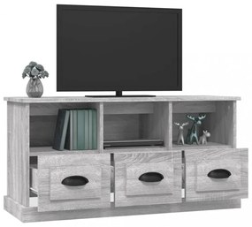 szürke sonoma színű szerelt fa TV-szekrény 100x35x50 cm