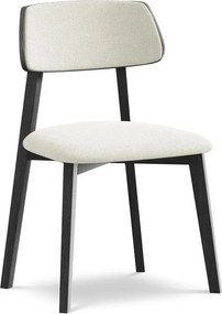 Krémszínű tömörfa étkezőszék Niu – Makamii