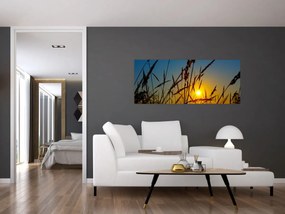 Kép - naplemente a réten (120x50 cm)