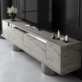 TV szekrény Bohem - Travertine, Silver