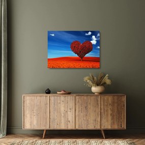 Kép - szív, fából (üvegen) (70x50 cm)