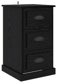 vidaXL Éjjeliszekrény fiókkal Fekete tölgy 39 x 39 x 67,5 cm Faanyag
