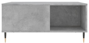 Betonszürke szerelt fa dohányzóasztal 80x80x36,5 cm