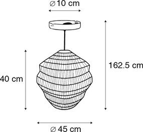 Keleti függőlámpa arany 45 cm x 40 cm - Vadi