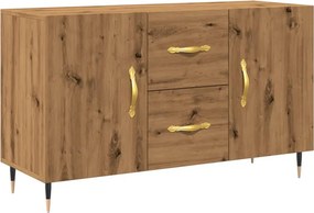 vidaXL kézműves tölgy színű szerelt fa tálalószekrény 100 x 36 x 60 cm