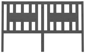 szürke tömör fenyőfa fejtámla 166 x 4 x 100 cm