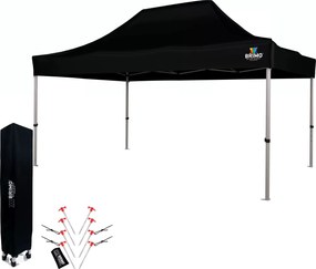 Kerti partysátor 3x4,5 m: Az Ön kuckója a pihenéshez és az ünneplésekhez - falak nélkül - Fekete