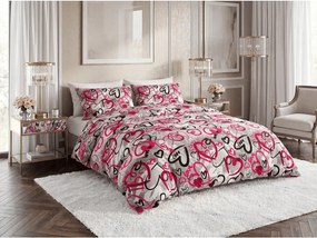 Polipamut ágyneműhuzat STREET LOVE POLY szürke Ágyneműhuzat mérete: 70 x 90 cm | 140 x 220 cm