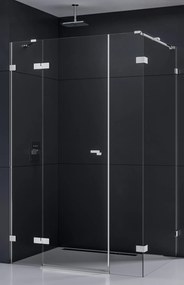 New Trendy Eventa zuhanykabin 110x100 cm négyszögletes króm fényes/átlátszó üveg EXK-4565