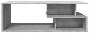Betonszürke szerelt fa dohányzóasztal 102x55x35 cm