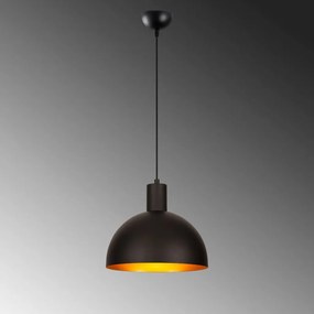 Sivani MR-306 fekete-arany fém függőlámpa, Ø30 cm