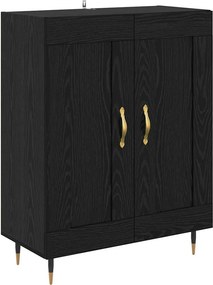 vidaXL Széf Fekete tölgy 69,5 x 34 x 90 cm Faanyag